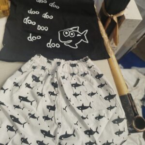 Black And White Colour T Shirt Set For Kids Size 0 To 3 Month