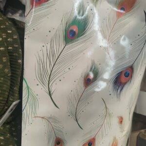 Cream Decorative Peacock Feather Pattern Wallpaper 2M X 20 Inch