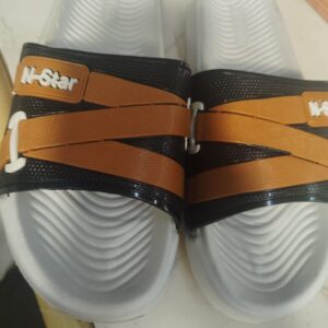 Off White And Tan Colour Flip Flops For Men Size 6