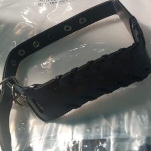 Leather Neck Belt For Dog Black