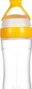 Silicone Spoon Bottle For Babies Yellow