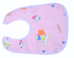Pink Printed Baby Bib
