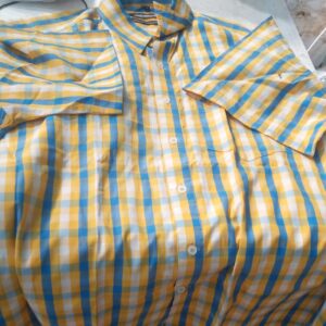 These Are Results For Mens Checkered Half Sleeve Shirt Yellow Size 44