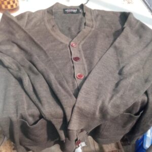Mens Wooln Cardigan Brown Size 40