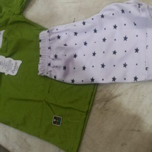 Kids Dress White Green Colour Size 3 To 4 Year