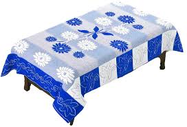 Floral Fabric Net Center Table Cover Blue