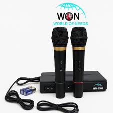 Won Double Professional Wireless Microphone Vhf System