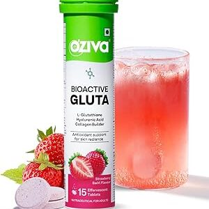 Oziva Bioactive Glutathione Tablets For Radiant Skin 15 Effervescent Tablets