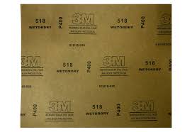 3M Wet Or Dry 518 Sandpaper Black P220 Grit Pack Of 30