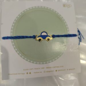 Igp Blue Speedy Car Adorable Kids Rakhi