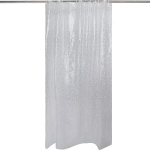 White Pvc Bathroom Shower Curtain 5Ft