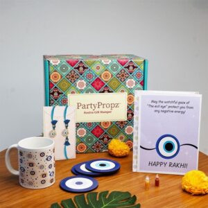Party Propz Bhaiya Bhabhi Evil Eye Rakhi Gift Pack