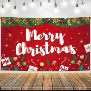 Party Propz Merry Christmas Backdrop Chart Red Green White Size 29 . 2X21 . 7X2Cm