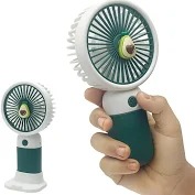 Fan Handheld Fan Green White