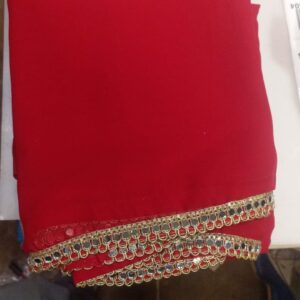 Red Colour Women Unstitched Saree
