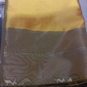 Women Saree Yellow Printed