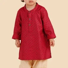Babyhug Kids Boys Red Kurta Size 3 To 4 Yr