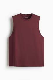 H And M Drymove Men Vest Top Wine Color Size Eur S