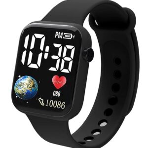 Digital Led Wrist Watch Black Colour