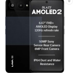 Lava Blaze Amoled 2 5G Sparkling Black. 128 Gb 6 Gb Ram Without Box Imei No. 359837990030118