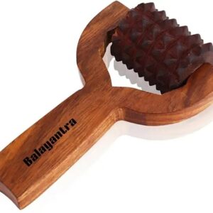 Winx Bala Yantra Wooden Derma Roller For Stimulating Hair Growth. Relieves Stress With Sheesham Wood Massager Brown
