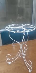 Flower Pot Rack Flower Shelf For Indoor Outdoor Home Decoration White Colour