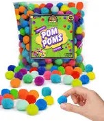 Pompom Rh For Art Craft Decoration Handcrafts Multicolour Approx 100Pcs