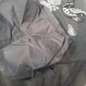 Womens Georgette Kurti Black With Inner Size Xl