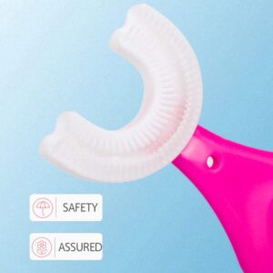 Wrap Type U Shaped Toothbrush Pink For Kids