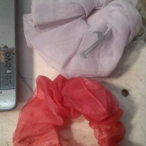 Girls And Womens Hair Scrunchies 2 Pcs Multicolour