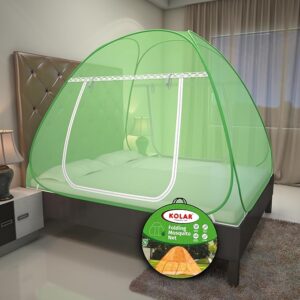 Mosquito Net For Double Bed. 6.5X6.5 Feet Double Bed Green Colour