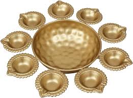 Golden Polished Decorative Metal Diya