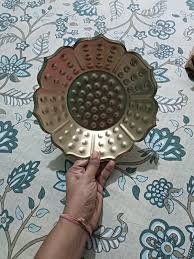 Metal Gold Round Urli Bowl For Home Decor