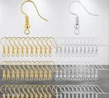 Gold And Silver 100 Earrings Clasps Hooks For Jewelry Earrings