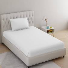 Single Cotton Plain White Pillow