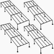 Metal Indoor Outdoor Planter Stand. Flower Pot Rack For Home. Garden. Balcony 24 Inches Black. Pack Of 4