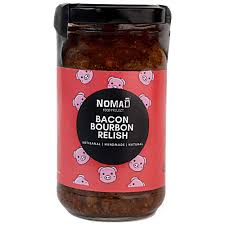 Nomad Food Project Bacon Bourbon Relish Artisanal Jam. 200 G Bottle