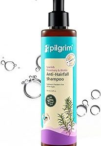 Pilgrim Spanish Rosemary Biotin Anti Hairfall Shampoo For Reducing Hair Loss Breakage 200Ml