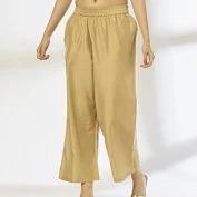 Avaasa Women Palazzos Beige Color Size M