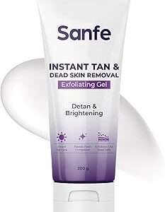 Sanfe Instant Tan Dead Skin Removal Exfoliating Gel Visibly Removes Tan Smooth Bright Skin 200G