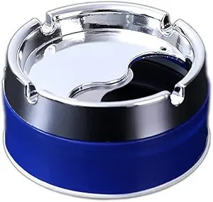 Round Cigarette Ashtray With Spinning Tray Plastic