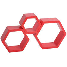 Premium Quality Modern Stylish Wall Shelves For Home Office Colour Red