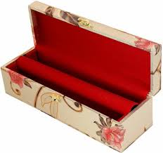 Embroidered Box For Women Plastic One Rod Bangle Box Vanity Box