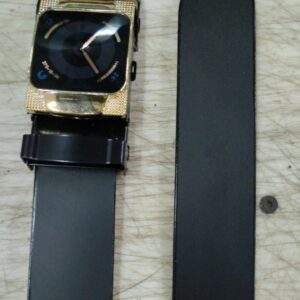 Fancy Gold Plated Premium Belt Color Black