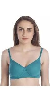Womens Cotton Bra Teal Blue Size 30
