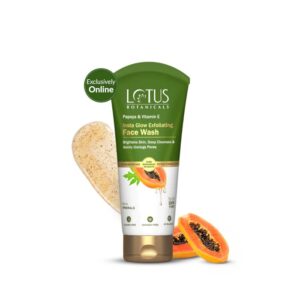 Lotus Papaya Vitamin E Insta Glow Exfoliating Face Wash 100Ml