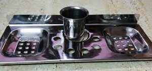 Stainless Steel 3 In 1 Multipurpose Bathroom Shelf Rack Tumbler Holder Bathroom Accessories 26X 11 Cm Pack Of 1