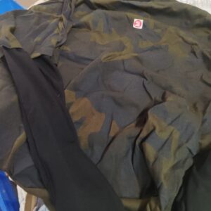 Black And Olive Colour Hoodie T Shirt For Men Size L