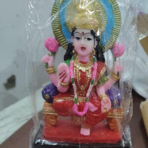 Goddess Lakshmi Resin Idol In Sitting Position Mahalaxmi Maa Murti For Pooja Decoration