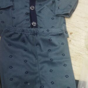 Grey Color Printed Baby Clothes Set Size Newborn